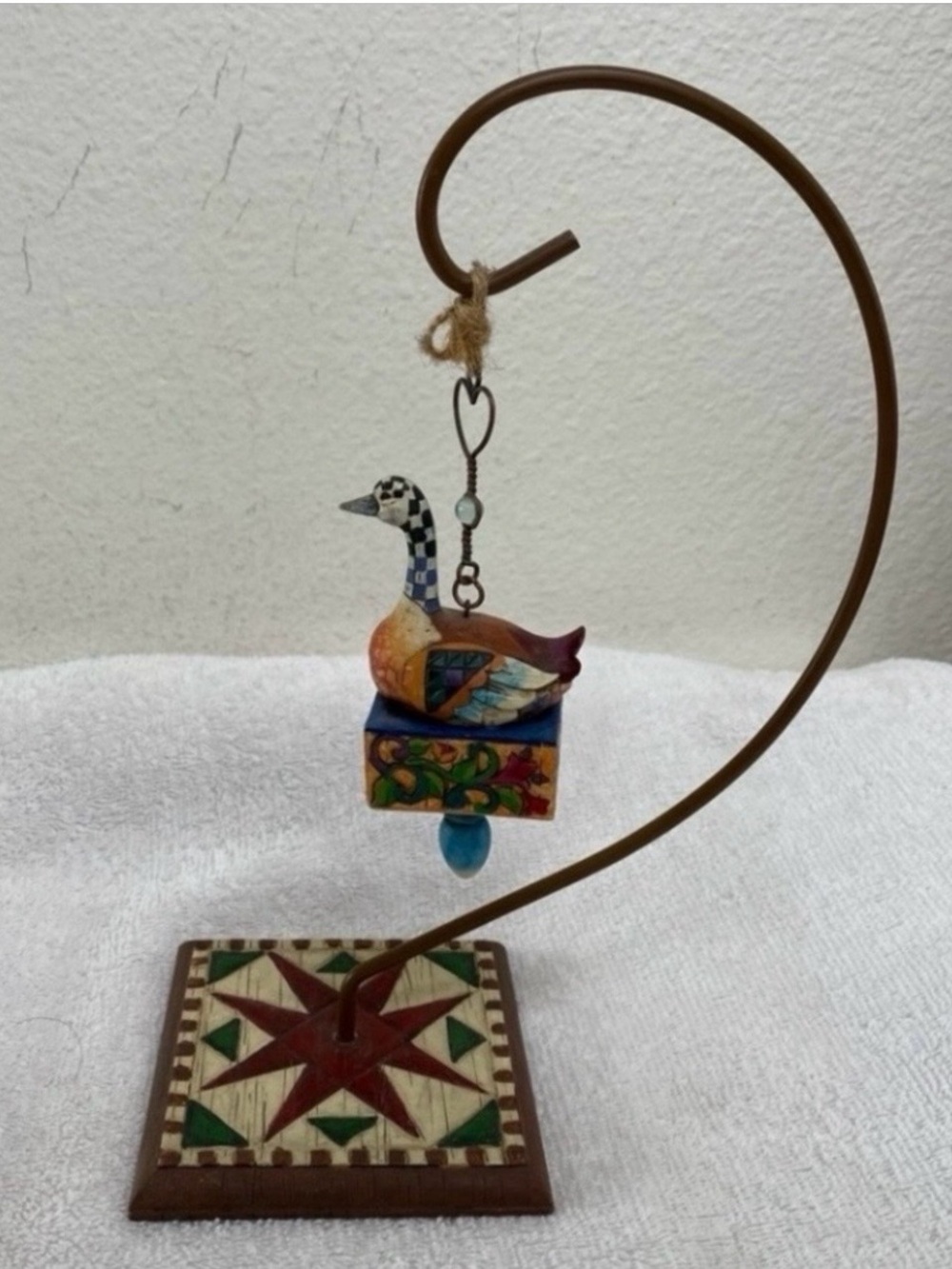 Jim Shore Heartwood Creek 12 Days of Christmas Ornament Geese A Laying + Stand